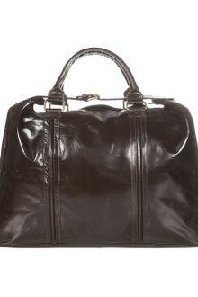 Topman  Leather Weekender Bag - Lyst