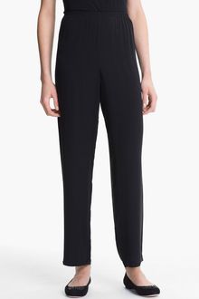 Eileen Fisher Straight Leg Silk Pants - Lyst