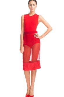 Giambattista Valli Ss Heavy Organza Banded Skirt - Lyst