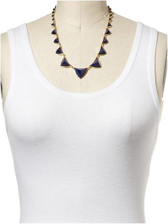 House Of Harlow Navy Pyramid Necklace - Lyst