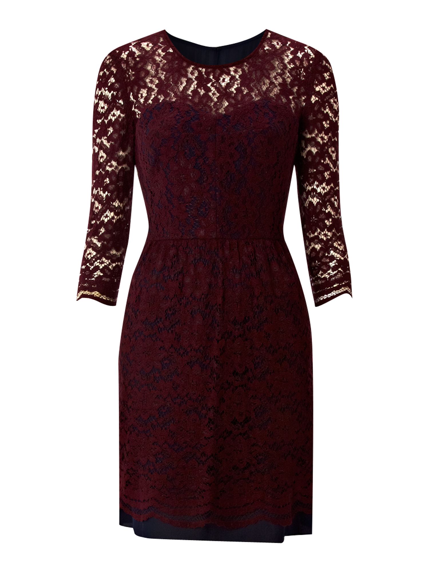 Whistles Avril Lace Dress in Purple (burgundy) Lyst