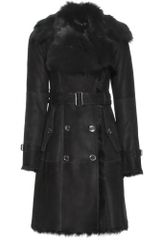 Burberry Hadston Lambs Wool Doublebreasted Trenchcoat