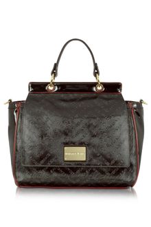 Versace Versace Jeans Burgundy Naplak Signature Satchel - Lyst