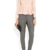 Alexander Mcqueen Stretch Woolblend Peplum Top in Pink - Lyst