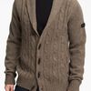 Ben Sherman Shawl Collar Cardigan in Brown for Men (almond) - Lyst