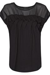 Mango Mango Braided Detail Top Black