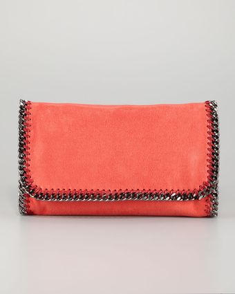 Stella McCartney Falabella Faux Leather Foldover Clutch Bag  - Lyst