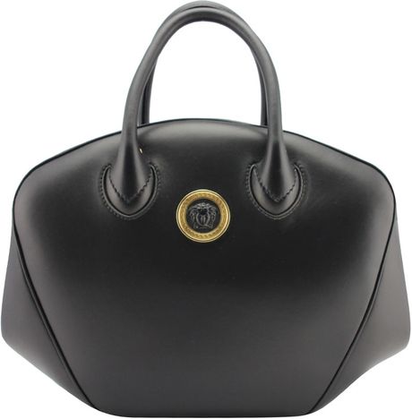 Versace Leather Diamond Bag in Gray - Lyst