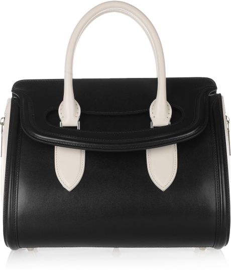 Alexander Mcqueen Heroine Small Leather Tote in Black - Lyst