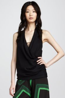 Alice + Olivia Calla Wrapfront Top - Lyst