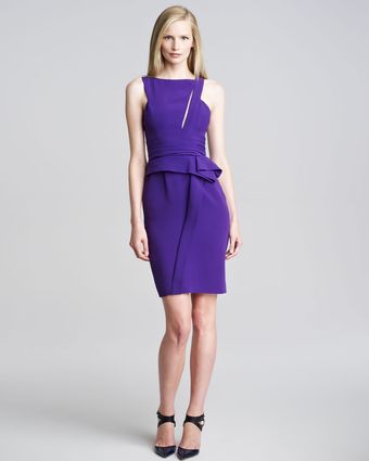 J. Mendel Asymmetric Peplum Dress - Lyst