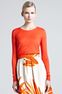 Lela Rose Silk Sweater - Lyst