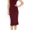 L'wren Scott Sequined Silk Midi Dress in Purple (bordeaux) - Lyst