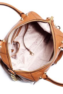 Michael Kors Large Fulton Pebbled Leather Satchel - Lyst