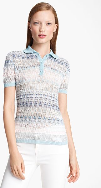 Missoni Short Sleeve Polo - Lyst