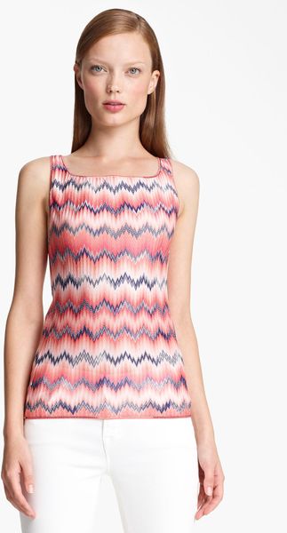Missoni Zigzag Tank in Pink - Lyst