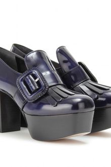 Miu Miu Platform Boxcalf Loafers - Lyst