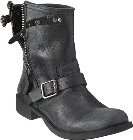 nine west black leather booties