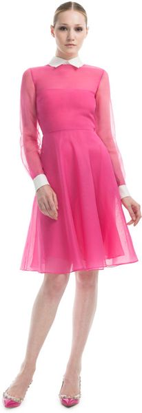Valentino  Fucshia Bustier Shirt Dress in Pink (fucshia) - Lyst