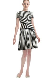 Valentino Geometric Striped Cocktail Dress - Lyst