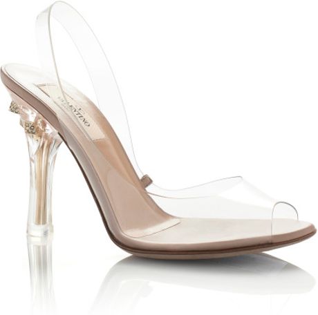 Valentino Naked Rockstud Sling Back in Transparent (poudre) - Lyst