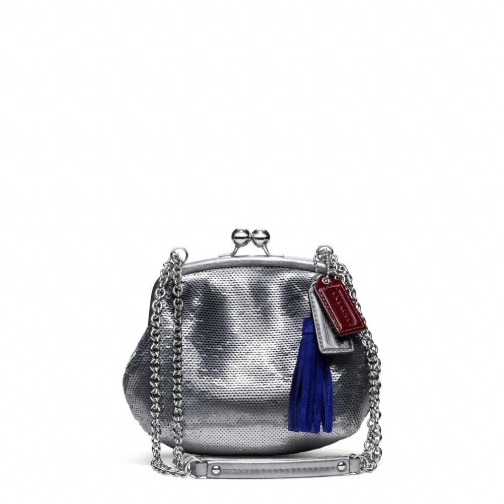 coach poppy silver purse