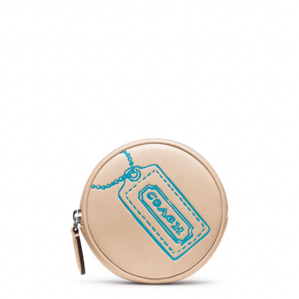 coach round coin purse