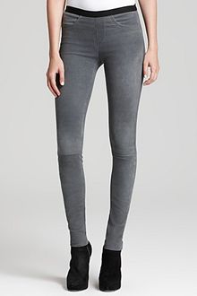 Helmut Lang Leather Leggings Patina Stretch - Lyst