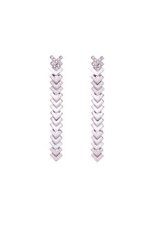 Karen Millen Chevron Drop Earrings - Lyst