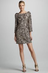 Marchesa Couture Sequined Silk Tunic Dress