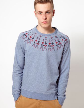 YMC Sweatshirt with Fairisle Pattern - Lyst