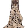 Zac Posen  Brocade Sweetheart Evening Gown in Gold - Lyst