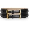 Alexander Mcqueen Doublebuckle Leather Waist Belt in Black - Lyst