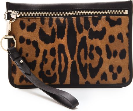 Alexander Wang Prisma Haircalf Pouchette in Brown (natural) - Lyst