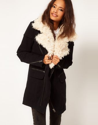 ASOS Collection  Biker Parka - Lyst
