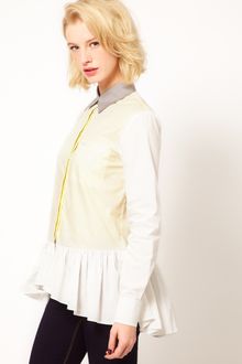 ASOS Collection Asos Peplum Shirt with Colour Blocking - Lyst
