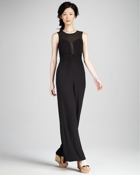 Bcbgmaxazria Kiara Sleeveless Jumpsuit in Black - Lyst