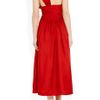 Chloé Asymmetric Silktwill Midi Dress in Red - Lyst
