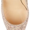 Christian Louboutin Very Richie 120 Swarovski Crystal Suede Pumps in Beige (nude) - Lyst