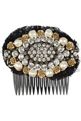 Dolce & Gabbana Swarovski Crystal and Faux Pearlembellished Hair Slide