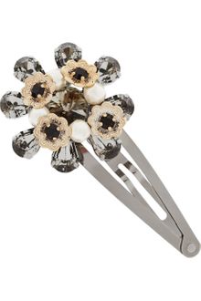 Dolce & Gabbana Swarovski Crystal and Glass Pearl Hair Clip - Lyst