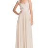 Elie Saab Vanilla Silk Georgette and Lace Long Dress in White (vanilla) - Lyst