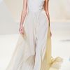 Elie Saab Vanilla Silk Georgette and Lace Long Dress in White (vanilla) - Lyst