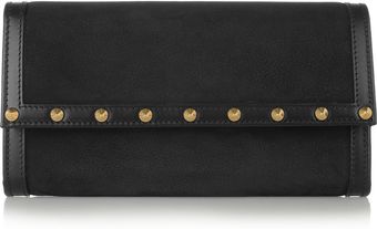 Gucci Studded Suede Wallet - Lyst