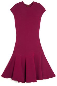 Lanvin Cap Sleeve Flare Dress - Lyst