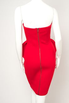 Lanvin Strapless Peplum Dress - Lyst
