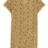 Marchesa Embroidered Gold Tunic with Self Belt in Gold - Lyst