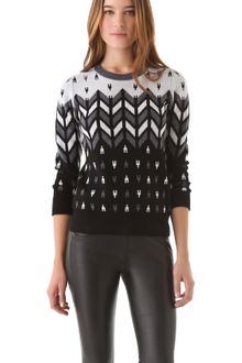 Milly Montana Intarsia Sweater - Lyst