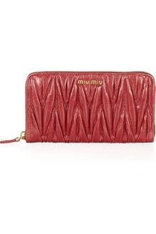 Miu Miu Matelassé Leather Wallet - Lyst