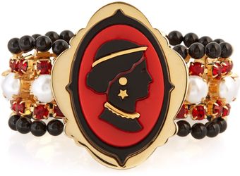 Miu Miu Crystalembellished Cameo Bracelet - Lyst